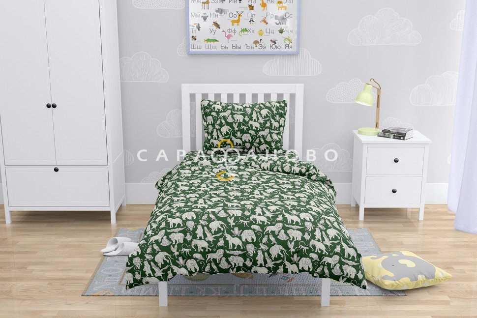 Ткань Бязь 150 см рис. 7969-4 "Акуна матата", фото 1