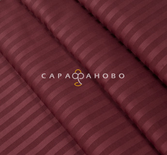 Ткань Страйп-сатин 240 см 1-1 Бордо 40*40
