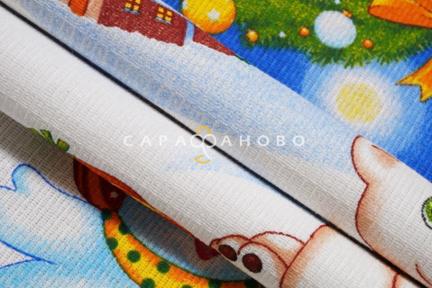 Ткань Полотно Вафельное 150 "Зимняя сказка" рис 10093-1