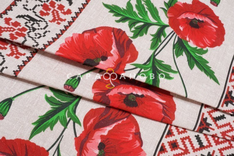 Ткань Рогожка 150 см рис 35001 вид 1