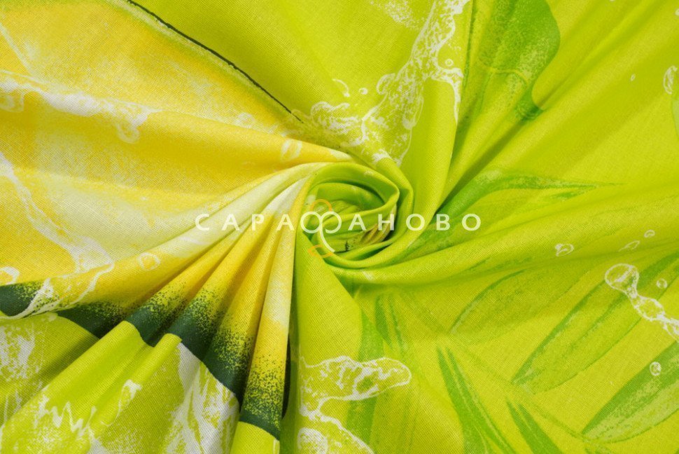 Ткань бязь 220 см 120 гр Миледи рис Авокадо fresh 70333, фото 6