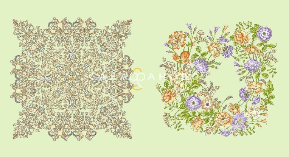Ткань Перкаль 150 см рис 13321 вид 3 Nectar, фото 2