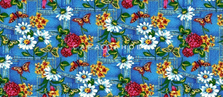 Ткань бязь 150 см 120 г/м2 плательная рис 1012