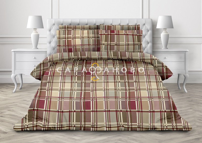 Ткань Перкаль 220 см "Бритиш" рис 6512 вид 2, фото 1