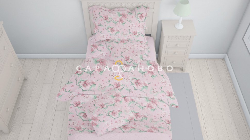 Ткань Бязь 150 см рис. 1758-1 "Фарфоровый", фото 1