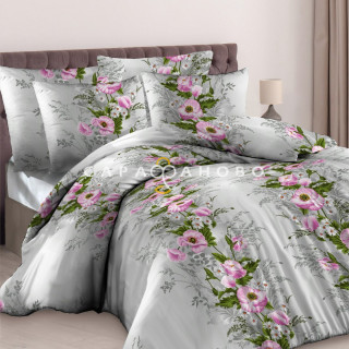 Ткань Бязь 150 см рис Полевые маки 3630/1