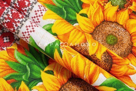 ткань рогожка 150 см "Хуторянка" рис 10705-1