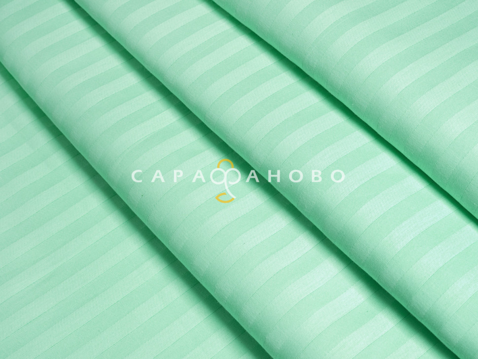 Ткань Страйп-сатин 240 см 1-1 Мята 40*40, фото 1
