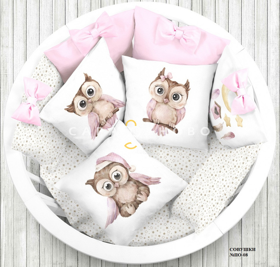 Ткань Перкаль Premium Soft 150 см. Панели Совушки, фото 1