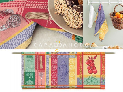Ткань Рогожка 150 см "Фестиваль вкусов" рис 35009 вид 2