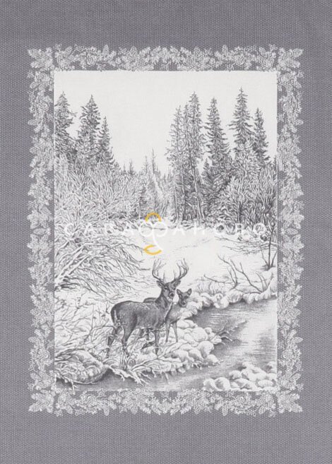 Ткань Рогожка 150 см рис. 11472-1 Сочельник, фото 9
