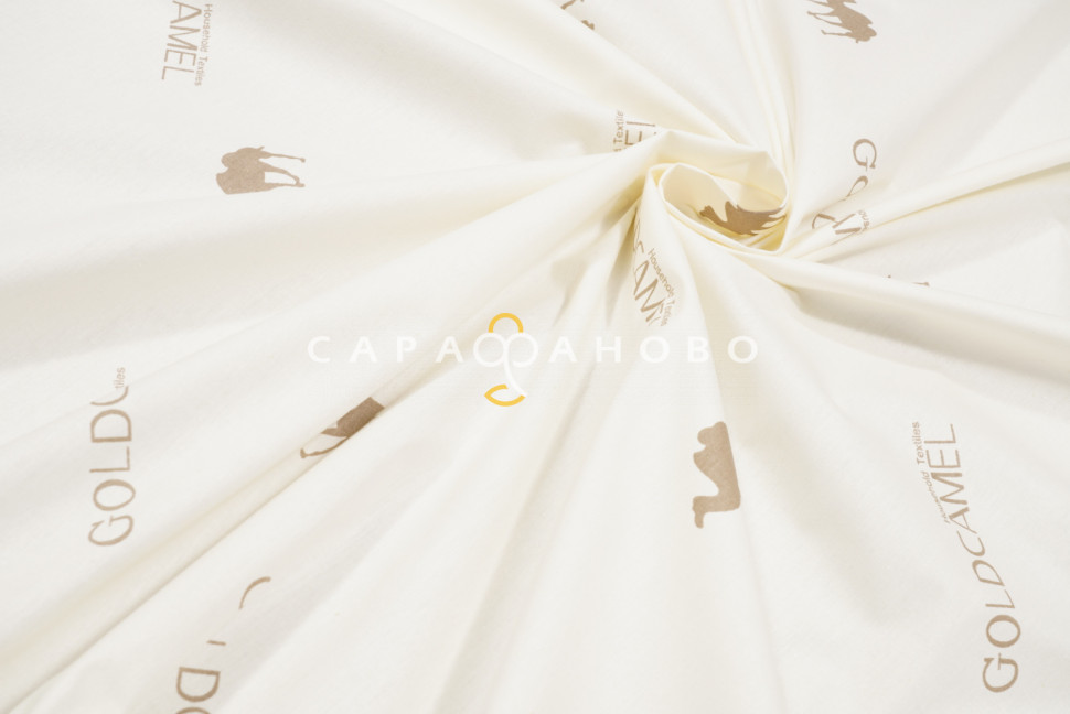 Ткань Тик 100% хлопок 220 см набивной диз GOLD CAMEL S М, фото 3