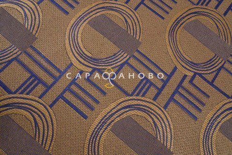 Ткань Гобелен жаккард 150см Двухцветный рис 225-4 т.синий