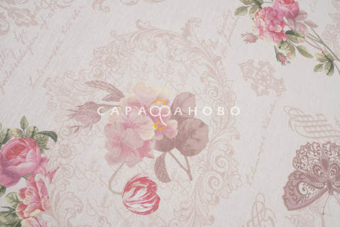 Ткань Бязь 220 см рис. 11595-1 Шебби-Шик (основа)