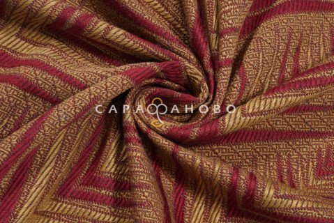 Ткань Гобелен жаккард 150см Двухцветный рис 221-3 бордо
