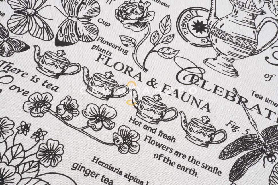 Ткань Рогожка 150 см "Версаль" рис 30098 вид 2, фото 3