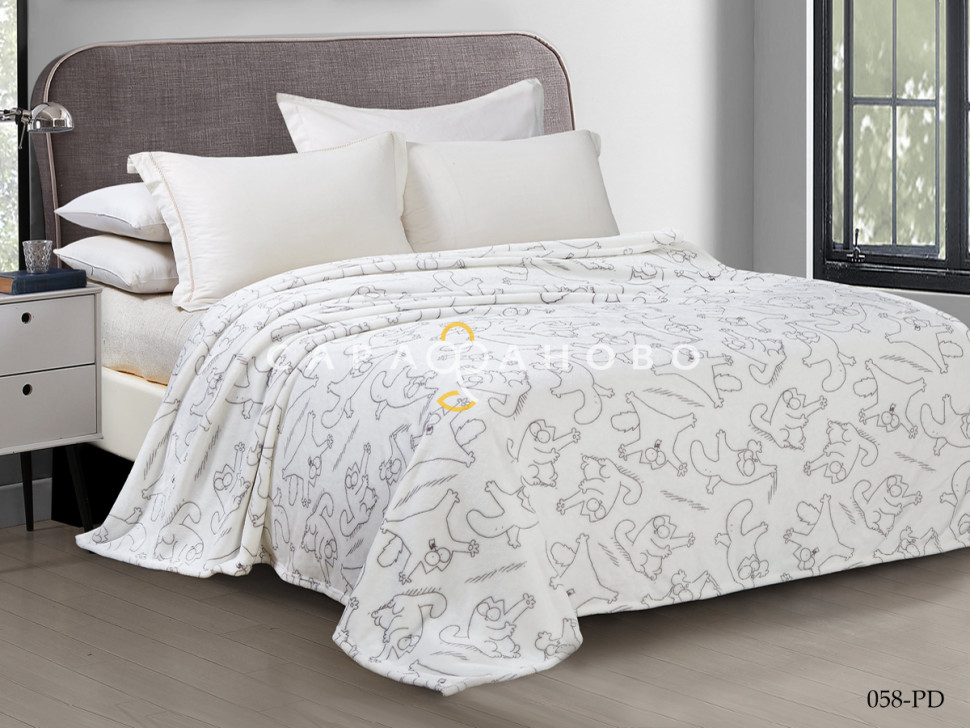 Ткань Велсофт детский 205 см 280 гр/м2 Кот Томас, фото 1