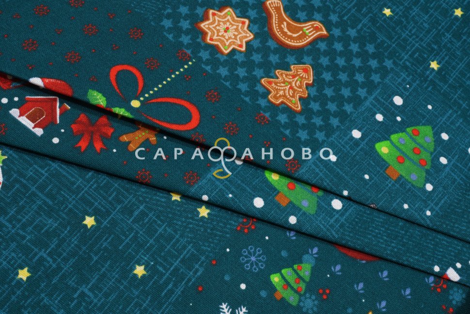 Ткань Рогожка 150 см рис. 12242-1 Волшебные истории, фото 4