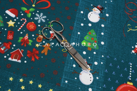 Ткань Рогожка 150 см рис. 12242-1 Волшебные истории