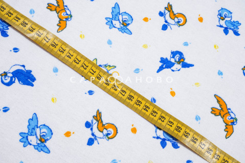 Ткань Фланель 90 см рис. 5087-2 "Птички"