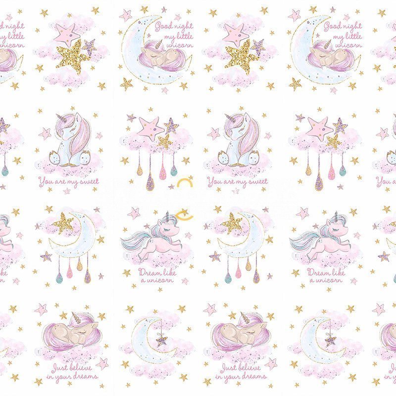 Ткань Перкаль 150 см Unicorns Модель 3 Панели для подушек рис 13251 вид 1, фото 1
