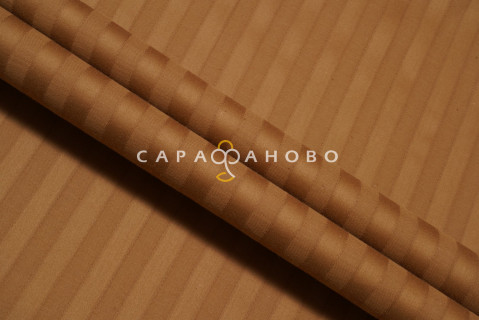 Ткань Страйп-Сатин 240 см рис. 36002 Шоколад (полоса 1х1)