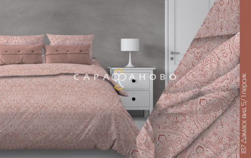 Ткань бязь 220 см 120 гр рис Димаск 5/1