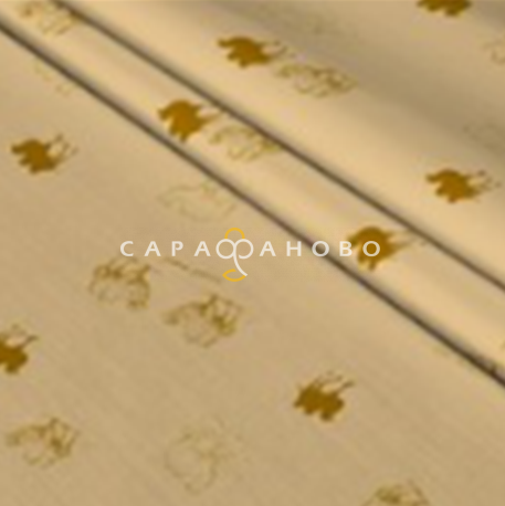 Тик набивной 220см "Хлопок" рис CAMEL 1 М, фото 1
