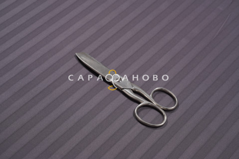 Ткань Страйп-Сатин 240 см рис. 39001 Графит (полоса 1х1)