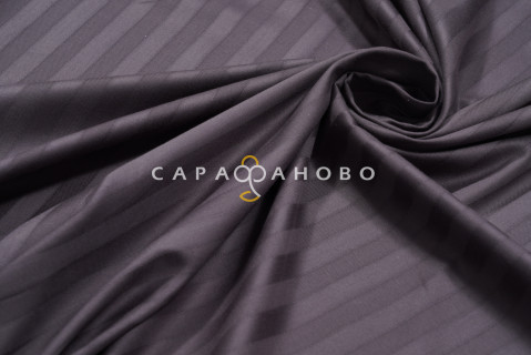 Ткань Страйп-Сатин 240 см рис. 39001 Графит (полоса 1х1)