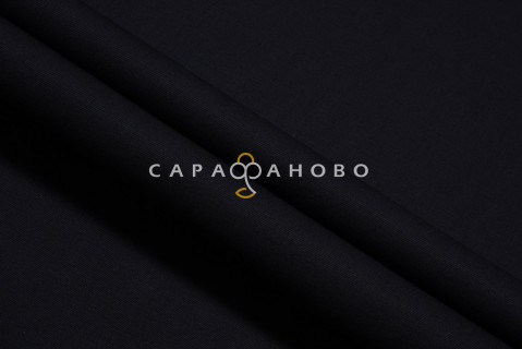 Ткань Саржа 150 см 12с18 260 гр. №315 Чёрный На отрез