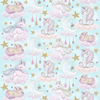 Ткань Перкаль 150 см Unicorns Модель 4 рис 13249 вид 1