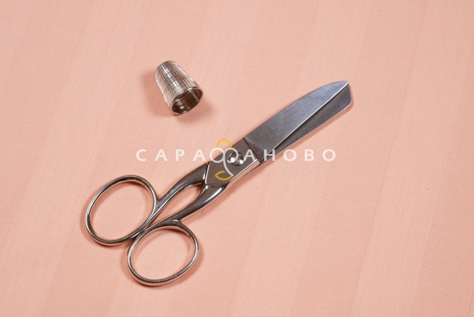 Ткань Страйп - Сатин 3х3 220 см. гладкое крашение рис 10810 На отрез, фото 5