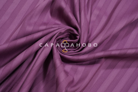 Ткань Страйп-Сатин 240 см рис. 35001 Баклажан (полоса 1х1) На отрез