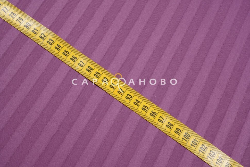 Ткань Страйп-Сатин 240 см рис. 35001 Баклажан (полоса 1х1) На отрез, фото 7