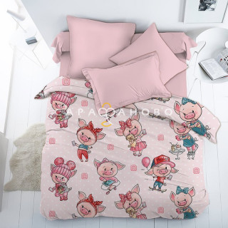 Ткань Перкаль 150 см "Хрюшки" рис 13072 вид 1