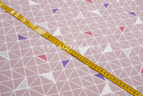 Ткань Бязь 150 см 115 гр. рис. 122 Треугольники, 1/10 Вид мокко