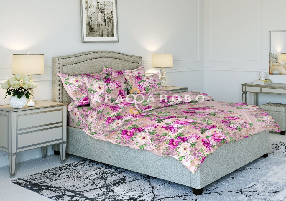 Ткань Бязь 150 см рис. 5473-2 "Королевский дуэт", фото 1