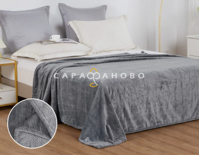 Ткань Велсофт 205 см 240 гр Полосочка серая