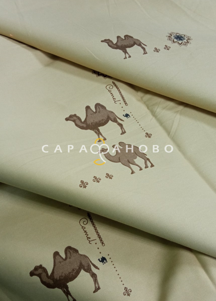 Ткань Тик 100% хлопок 220 см 135 гр диз. Camel 1, фото 1