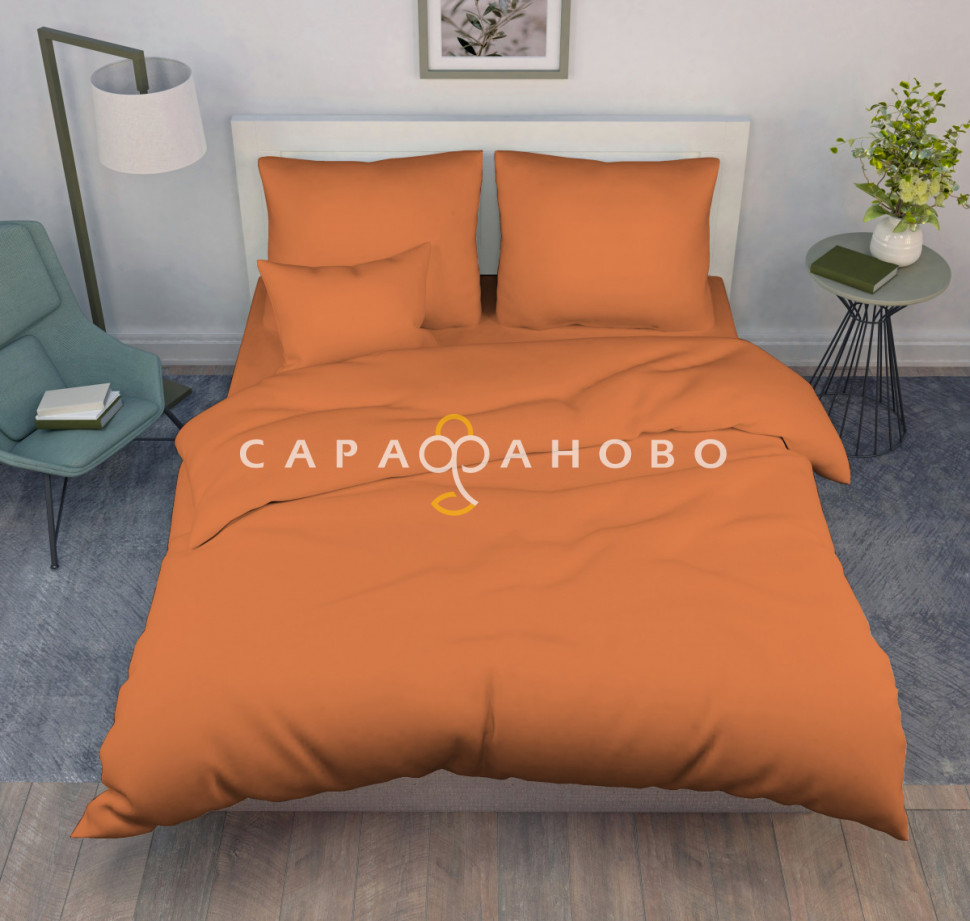 Ткань Поплин гладкокрашеный 220 см 102 гр Терракот, фото 1