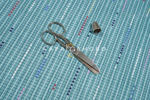 Ткань Бязь 220 см "Колорит бирюза" рис 11642-5