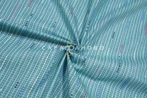 Ткань Бязь 220 см "Колорит бирюза" рис 11642-5