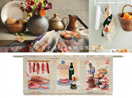 Ткань Рогожка 150 см арт. 904 30189-1 Советские деликатесы