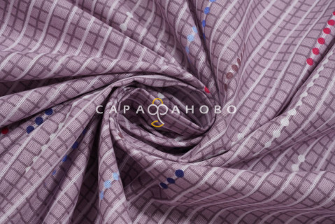 Ткань Бязь 220 см "Колорит сливовый" рис 11642-4